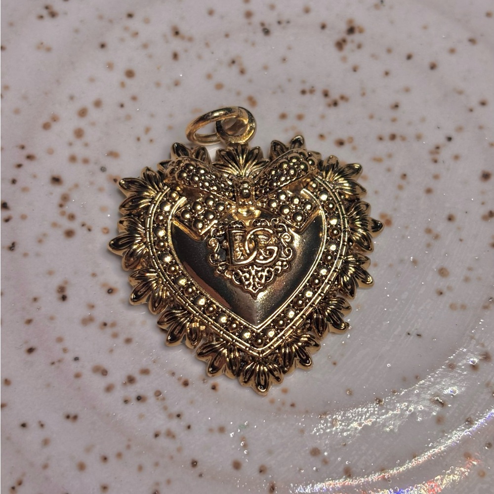Dolce and Gabanna Gold Toned Heart Pendant